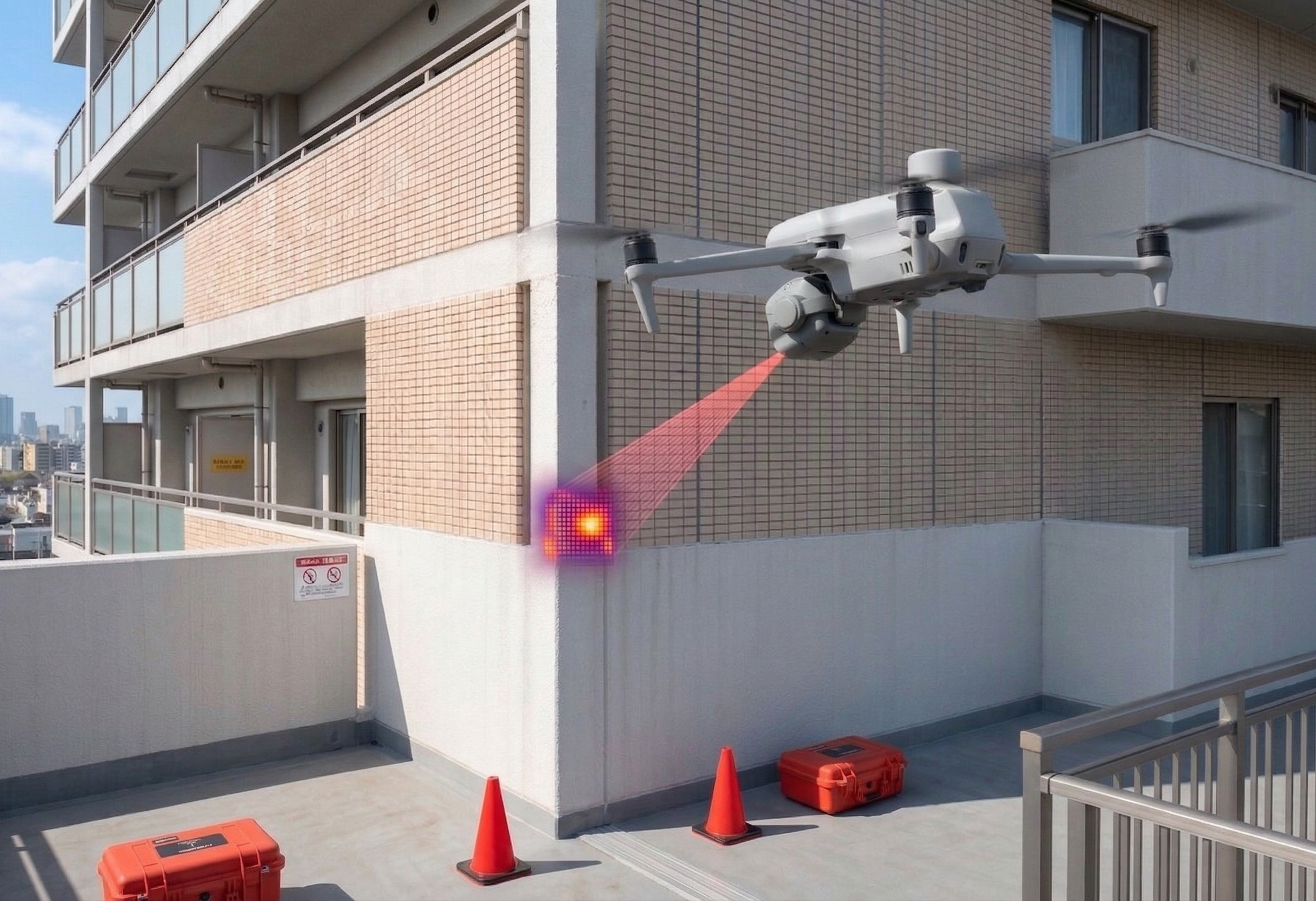 ドローン外壁調査のイメージ